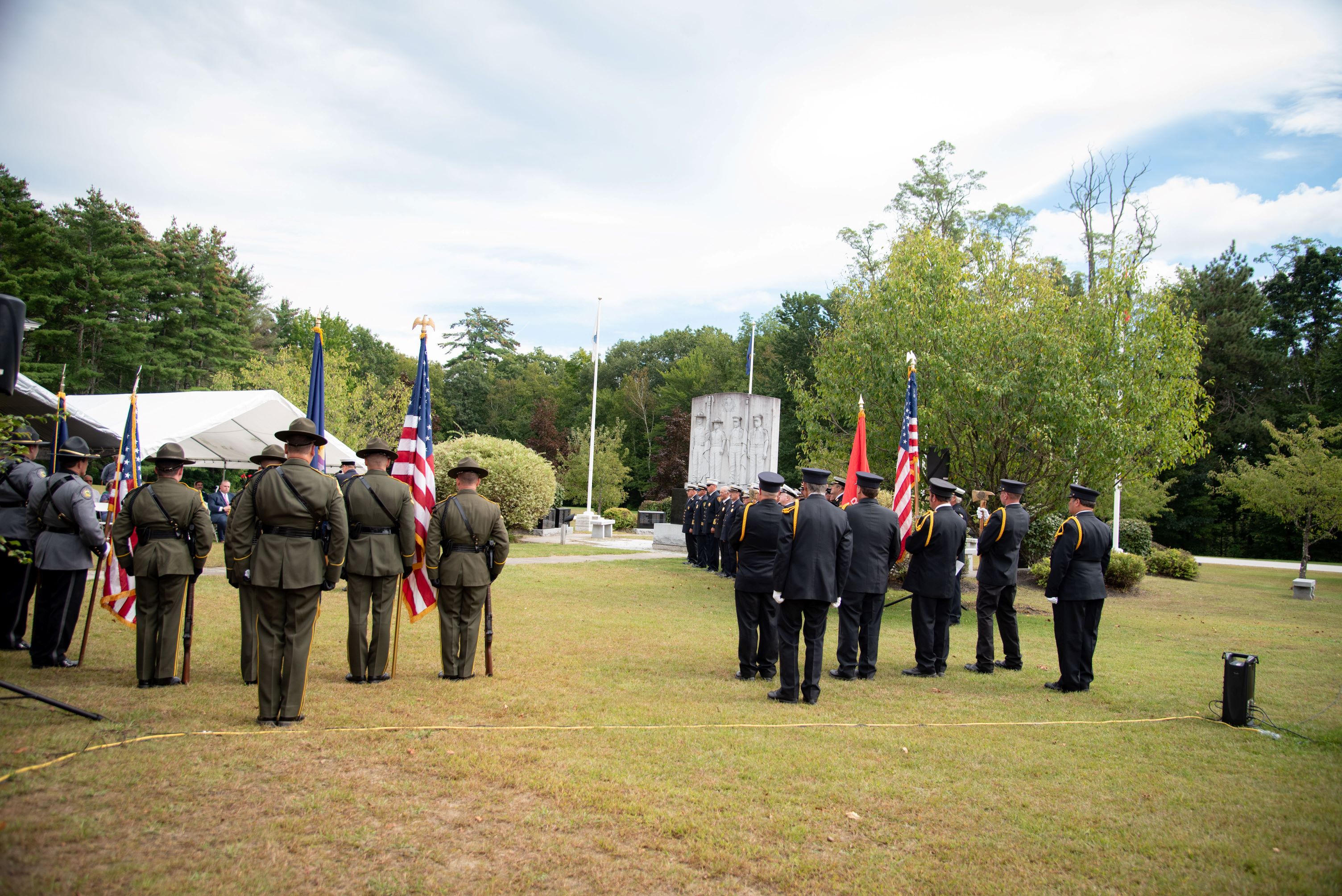 View of the emergency services memorial service.