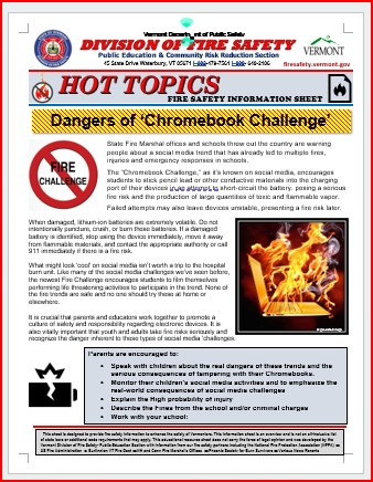 info sheet chromebook